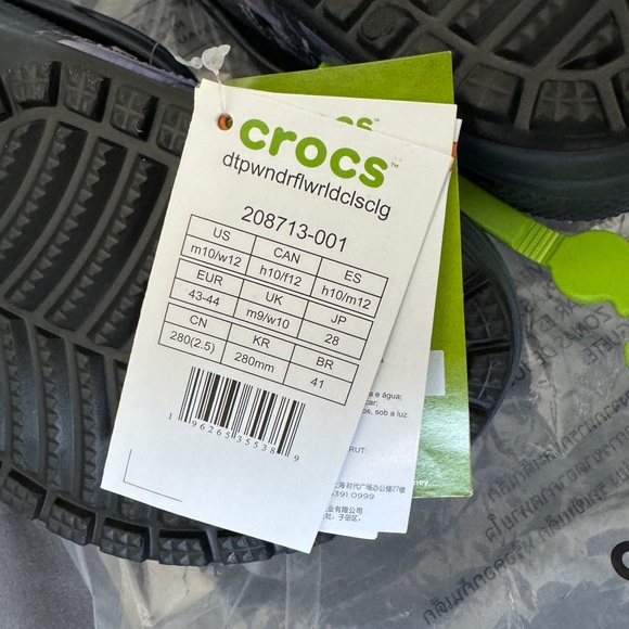 Disney Parks Tinker Bell Wonderful World of Disney 100th Crocs Purple 10M/12W - Picture 11 of 12